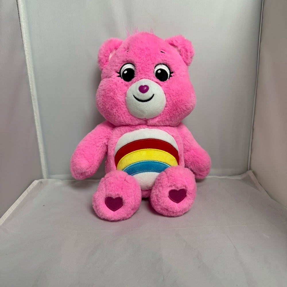 Care Bears CHEER BEAR 14” Plush Stuffed Animal Doll Pink Rainbow 2020